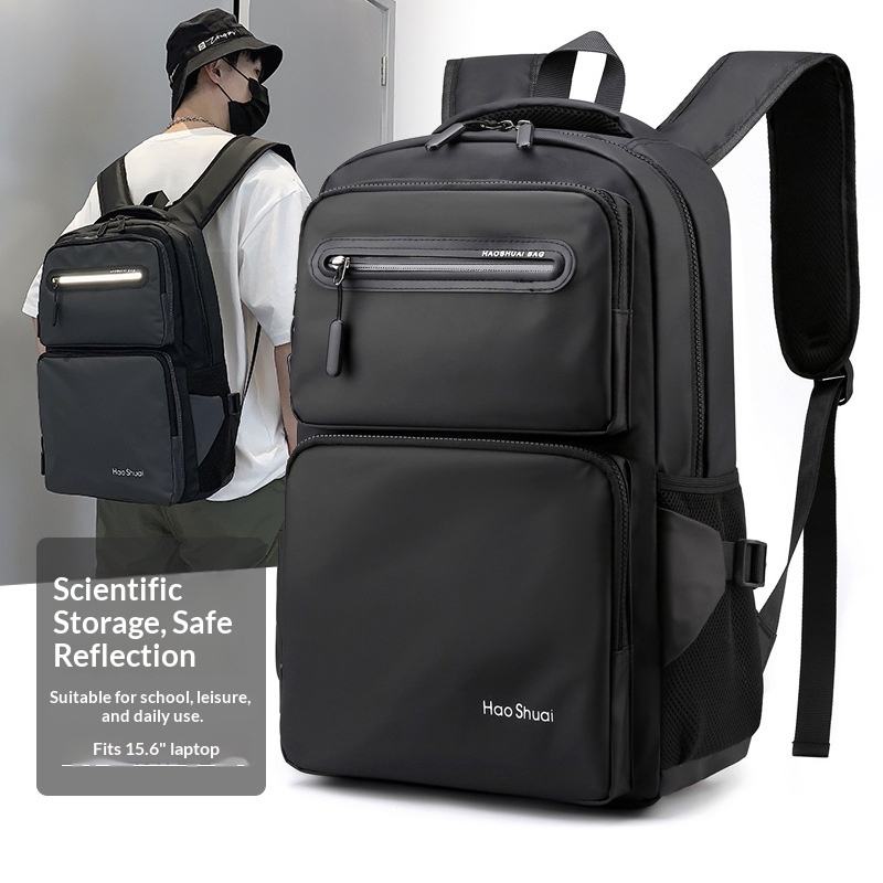 Laptop Bag Waterproof - กระเป๋าเดินทางกลางแจ้งขนาดใหญ่ กระเป๋าเป้สะพายหลังผู้ชาย กระเป๋าใส่คอมพิวเตอร์ กระเป๋าเป้ใส่แล็ปท็อป กระเป๋าหนังสือ กระเป๋าเป้กันน้ำ