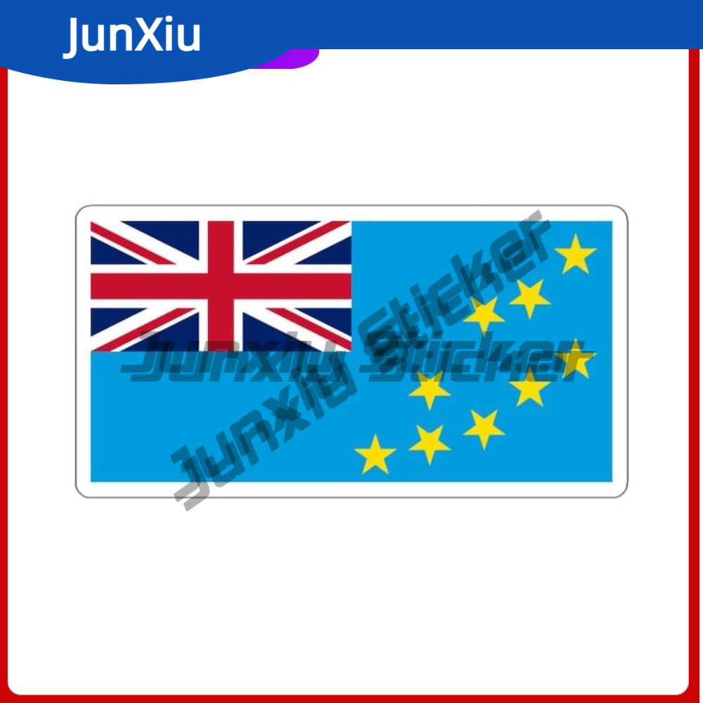 Laptop Accessories Stickers - สติกเกอร์ธงชาติตูวาลู สำหรับตกแต่งรถบ้าน กระจกหน้ารถ กระเป๋าเดินทาง เรือคายัค รถ