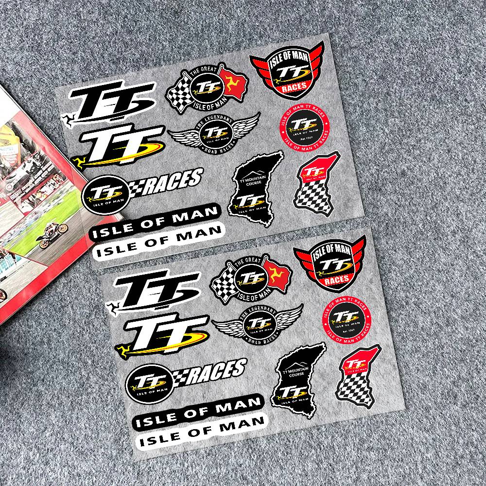 Laptop Accessories Ideas - สติ๊กเกอร์มอเตอร์ไซค์ I-Isles Of Man TT สำหรับตกแต่งตัวถังรถยนต์