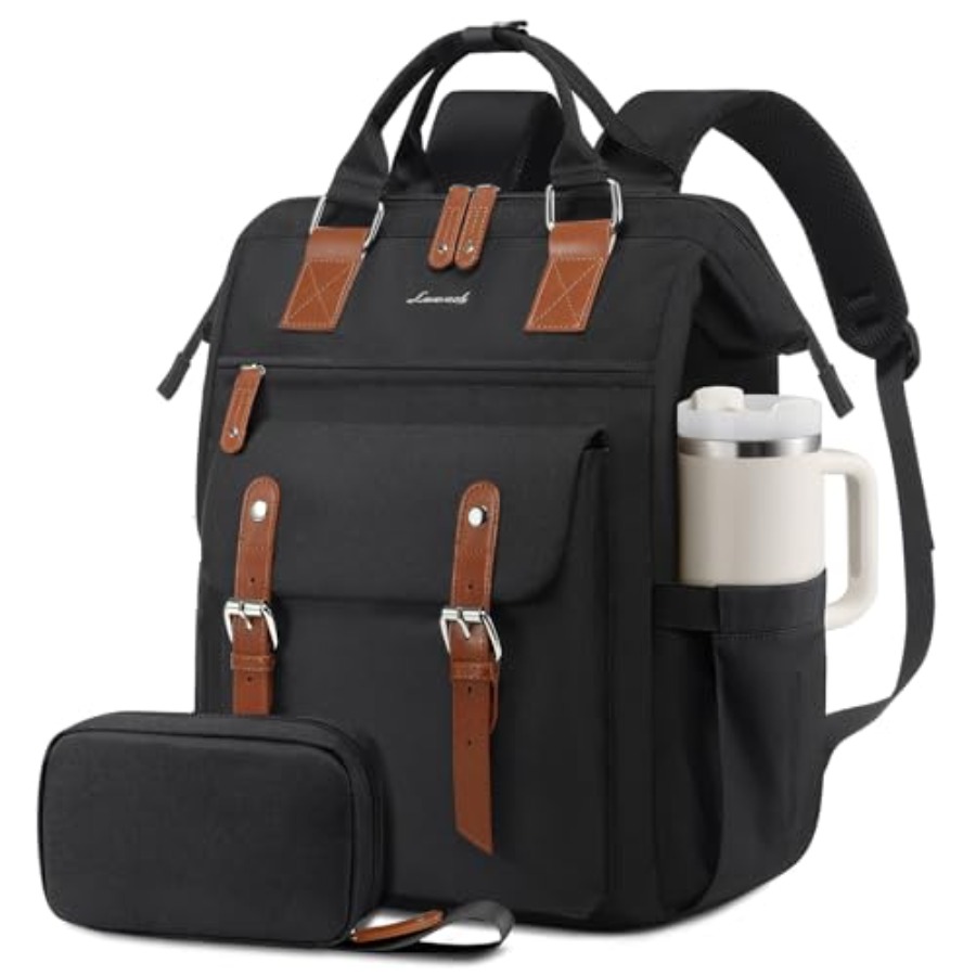Laptop Bag Waterproof - กระเป๋าเป้สะพายหลังสำหรับผู้หญิง, กระเป๋าใส่แล็ปท็อปสำหรับครูพยาบาล, กระเป๋าเป้สะพายหลังกันน้ำสำหรับเดินทาง, กระเป๋าเป้คอมพิวเตอร์สำหรับธุรกิจ, กระเป๋าใส่หนังสือ