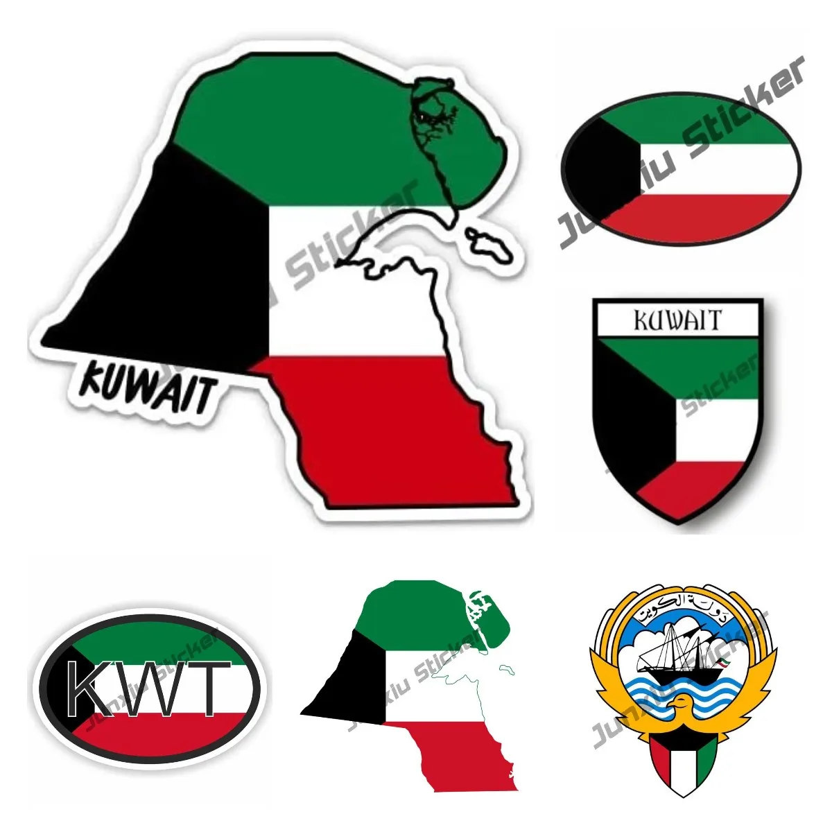 คูเวตซิตีแผนที่ธงไวนิลสติกเกอร - Laptop Accessories Kuwait บทวิจารณ์และราคา