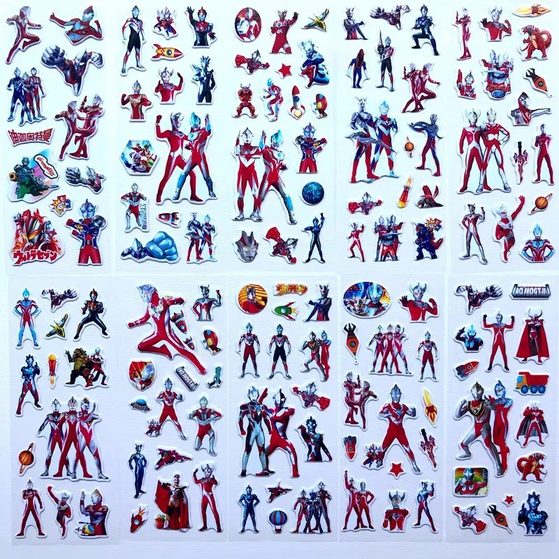 10pcs การ์ตูน Ultraman 3D สติก - Laptop Accessories Stickers บทวิจารณ์และราคา